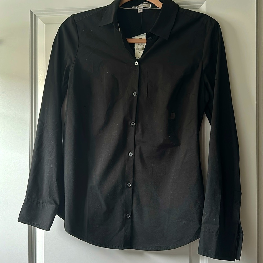 Express black collared shirt